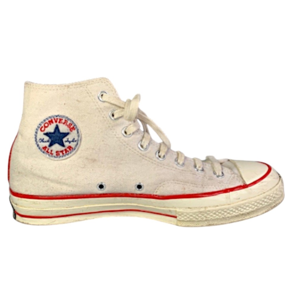 Converse Chuck 70 High Top Sneakers Mens 9 Off White Canvas Wool Retro 153983C